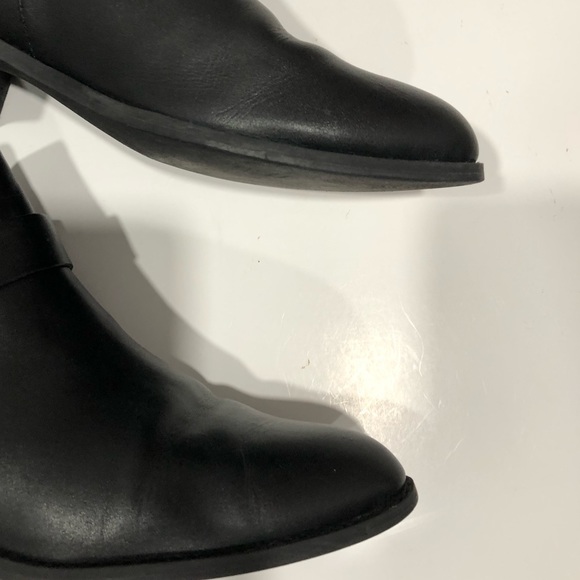 BP Black Leather Moto Ankle Boots - Picture 5 of 13